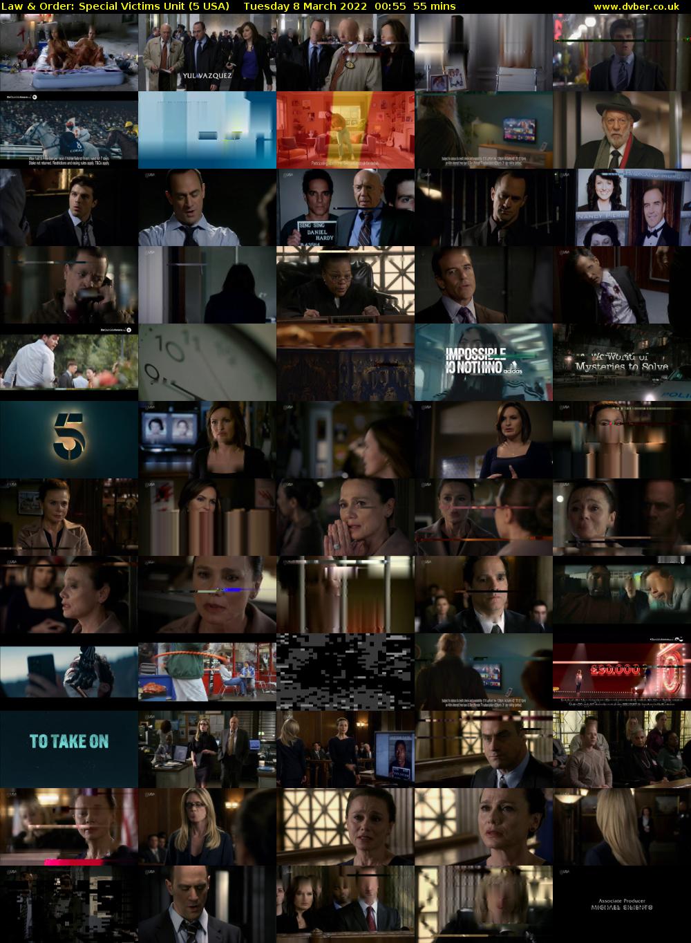 Law & Order: Special Victims Unit (5 USA) Tuesday 8 March 2022 00:55 - 01:50