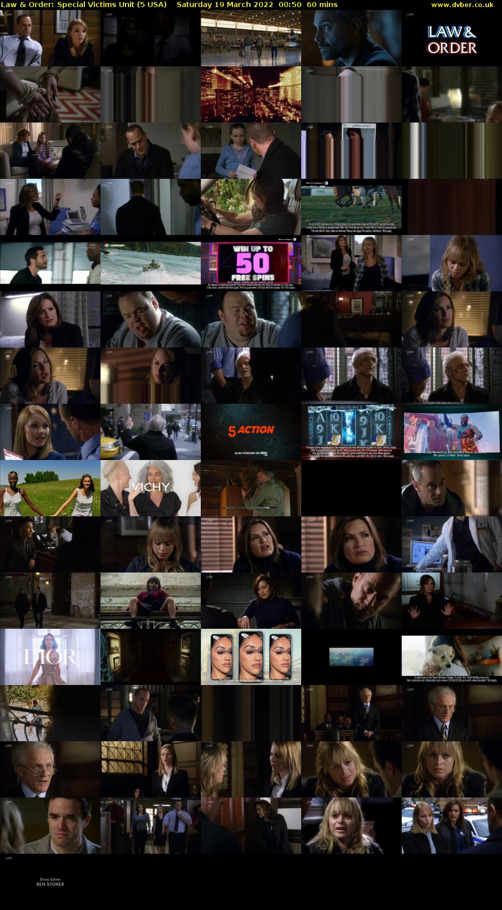 Law & Order: Special Victims Unit (5 USA) Saturday 19 March 2022 00:50 - 01:50