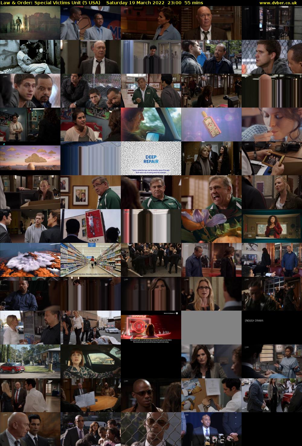 Law & Order: Special Victims Unit (5 USA) Saturday 19 March 2022 23:00 - 23:55