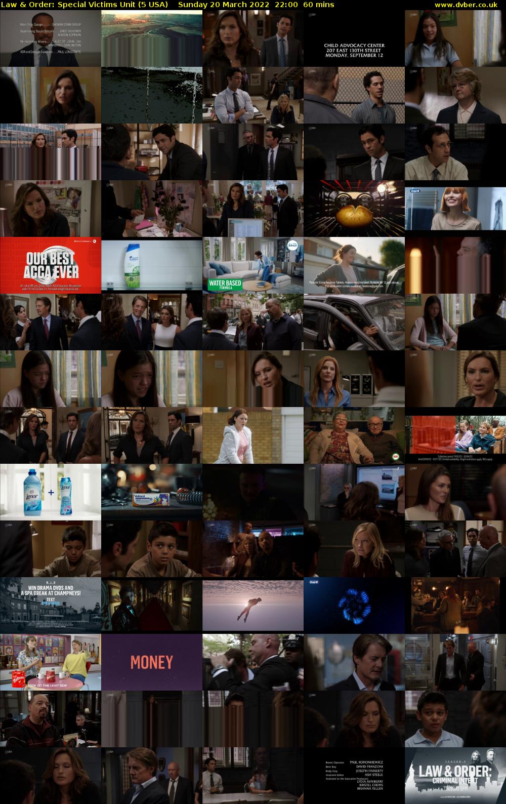 Law & Order: Special Victims Unit (5 USA) Sunday 20 March 2022 22:00 - 23:00