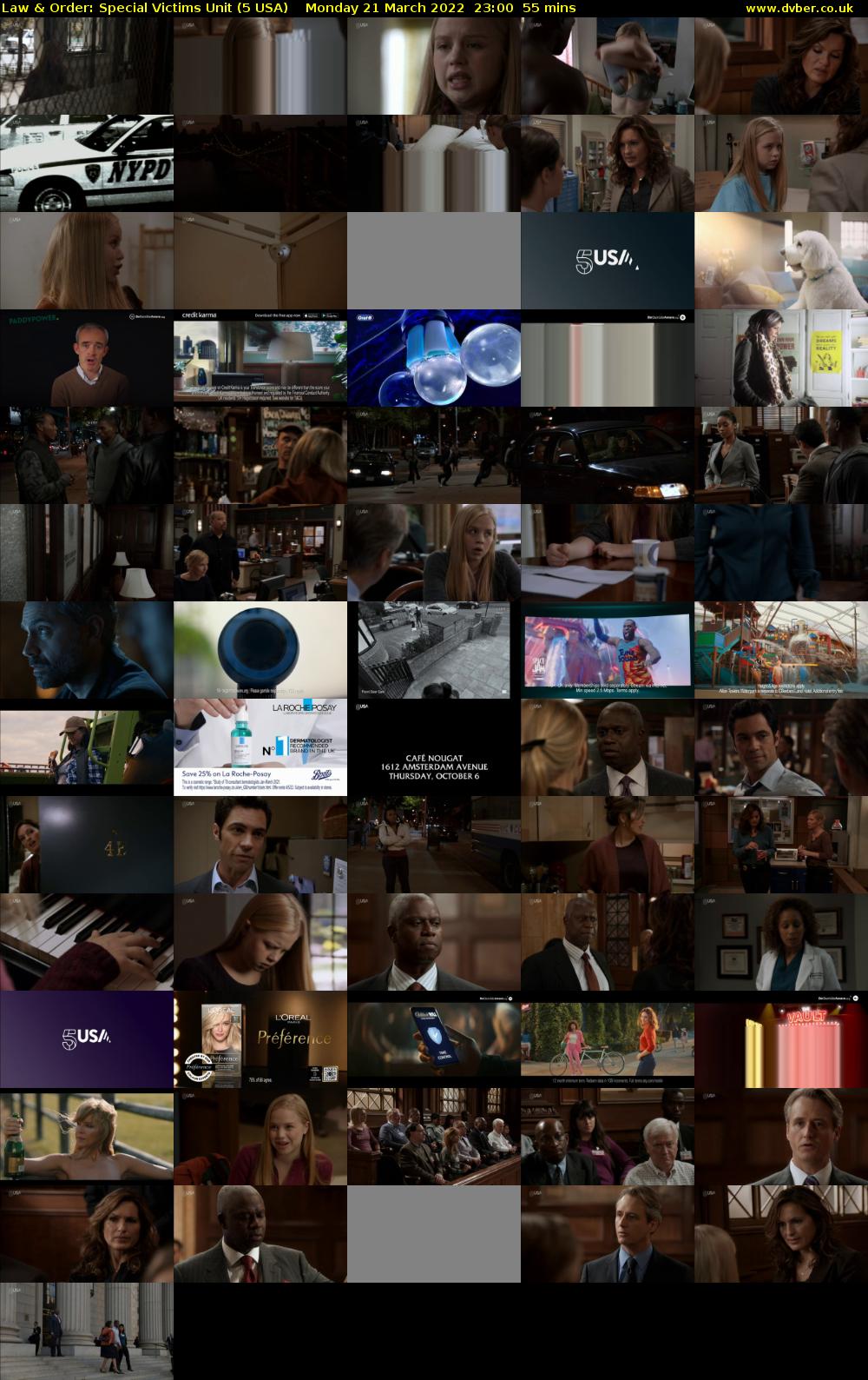 Law & Order: Special Victims Unit (5 USA) Monday 21 March 2022 23:00 - 23:55