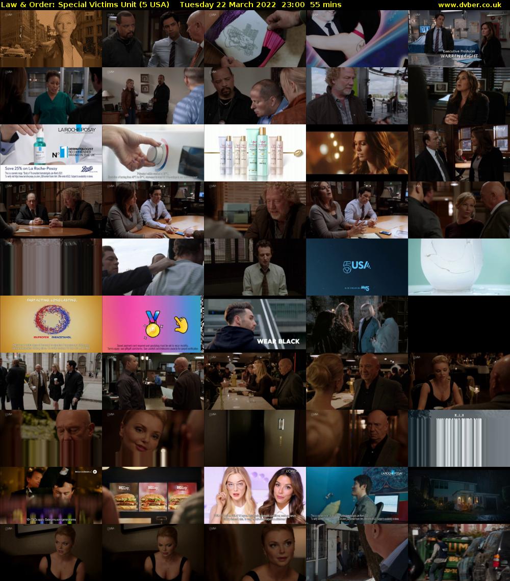 Law & Order: Special Victims Unit (5 USA) Tuesday 22 March 2022 23:00 - 23:55