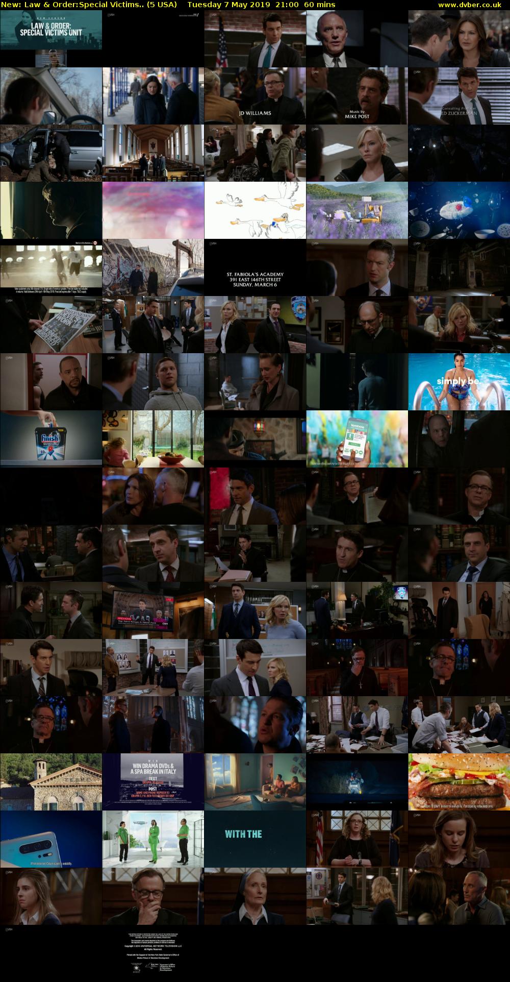 Law & Order:Special Victims.. (5 USA) Tuesday 7 May 2019 21:00 - 22:00