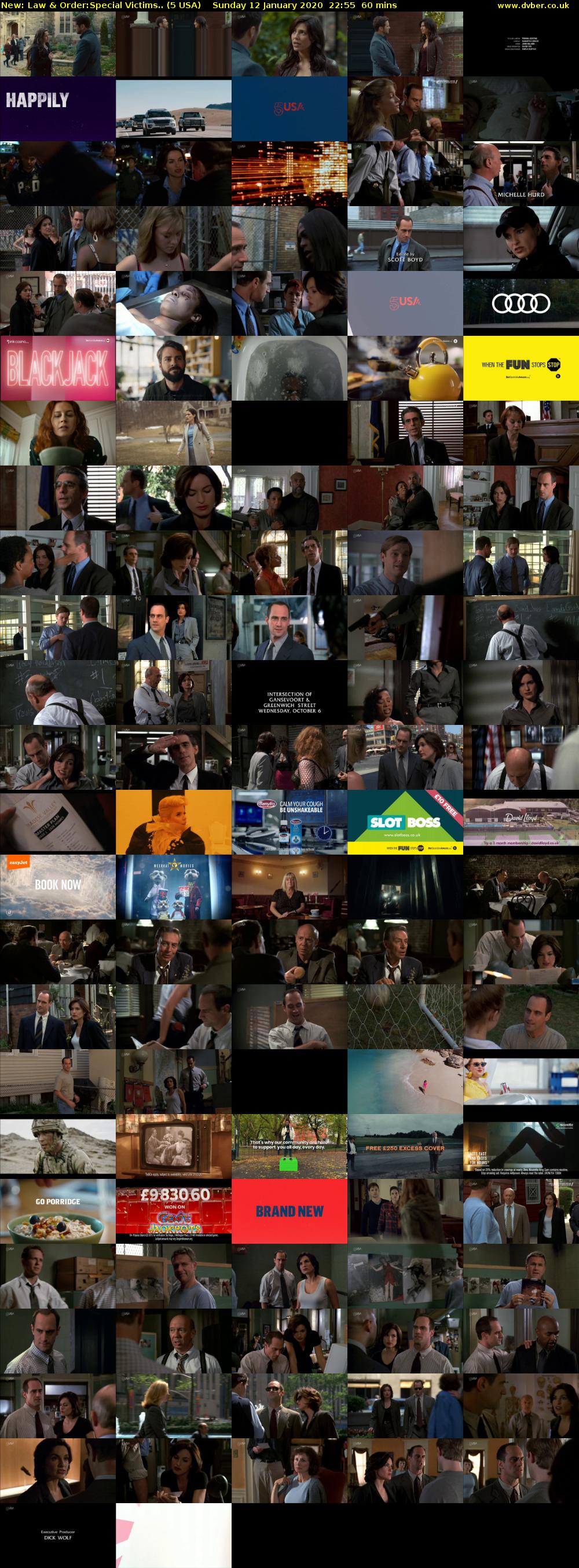 Law & Order:Special Victims.. (5 USA) Sunday 12 January 2020 22:55 - 23:55