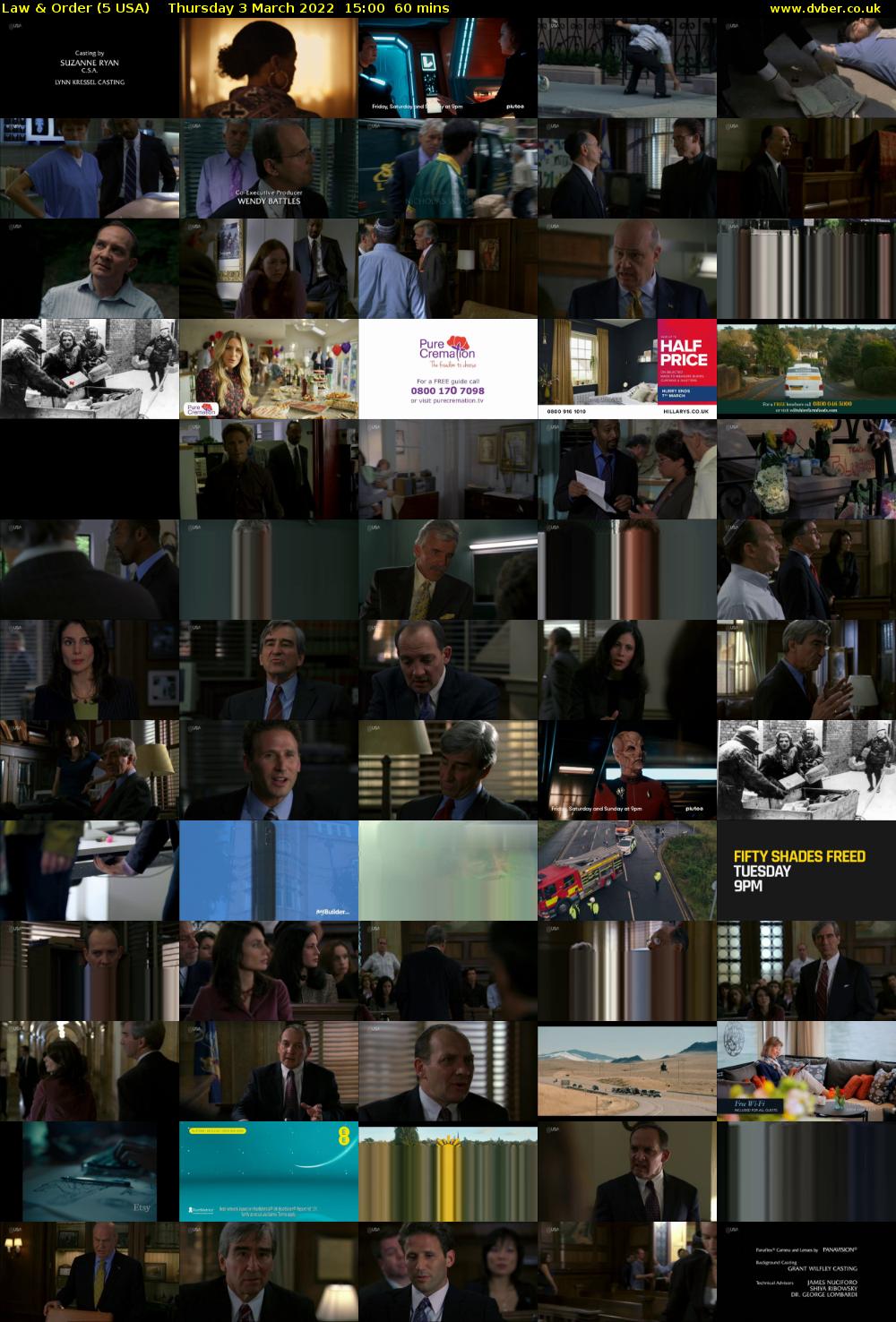 Law & Order (5 USA) Thursday 3 March 2022 15:00 - 16:00