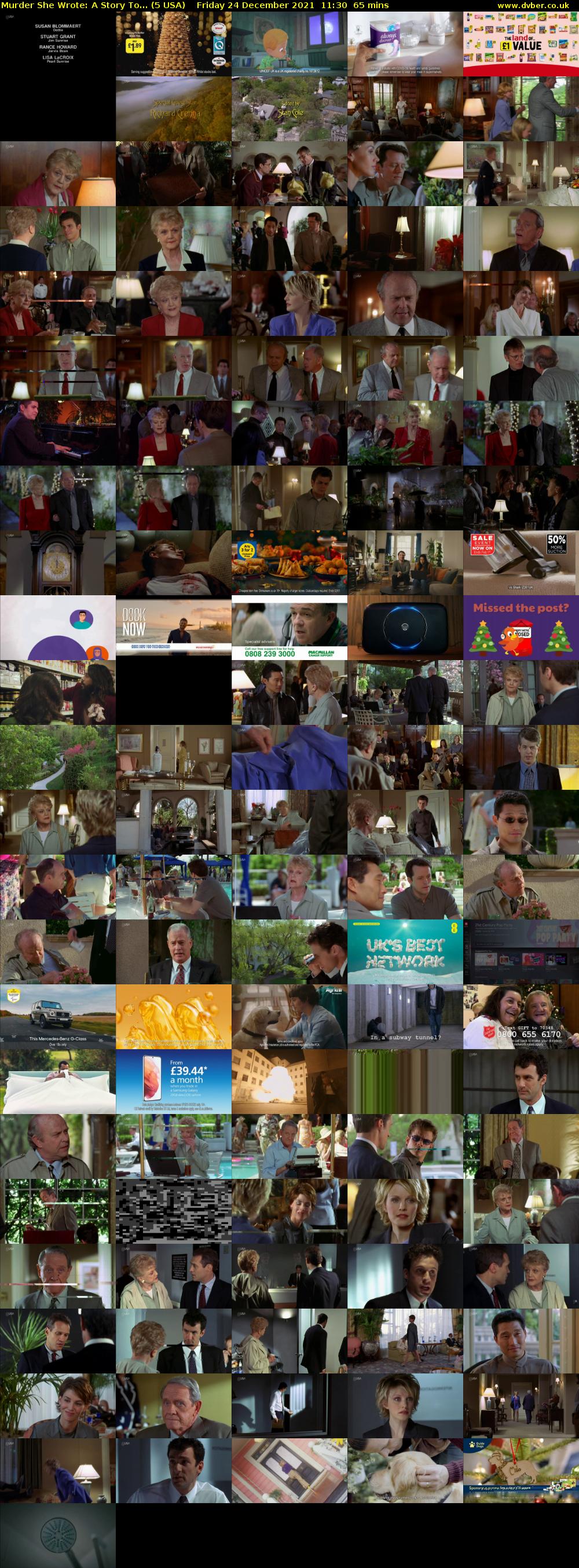 Murder She Wrote: A Story To... (5 USA) Friday 24 December 2021 11:30 - 12:35