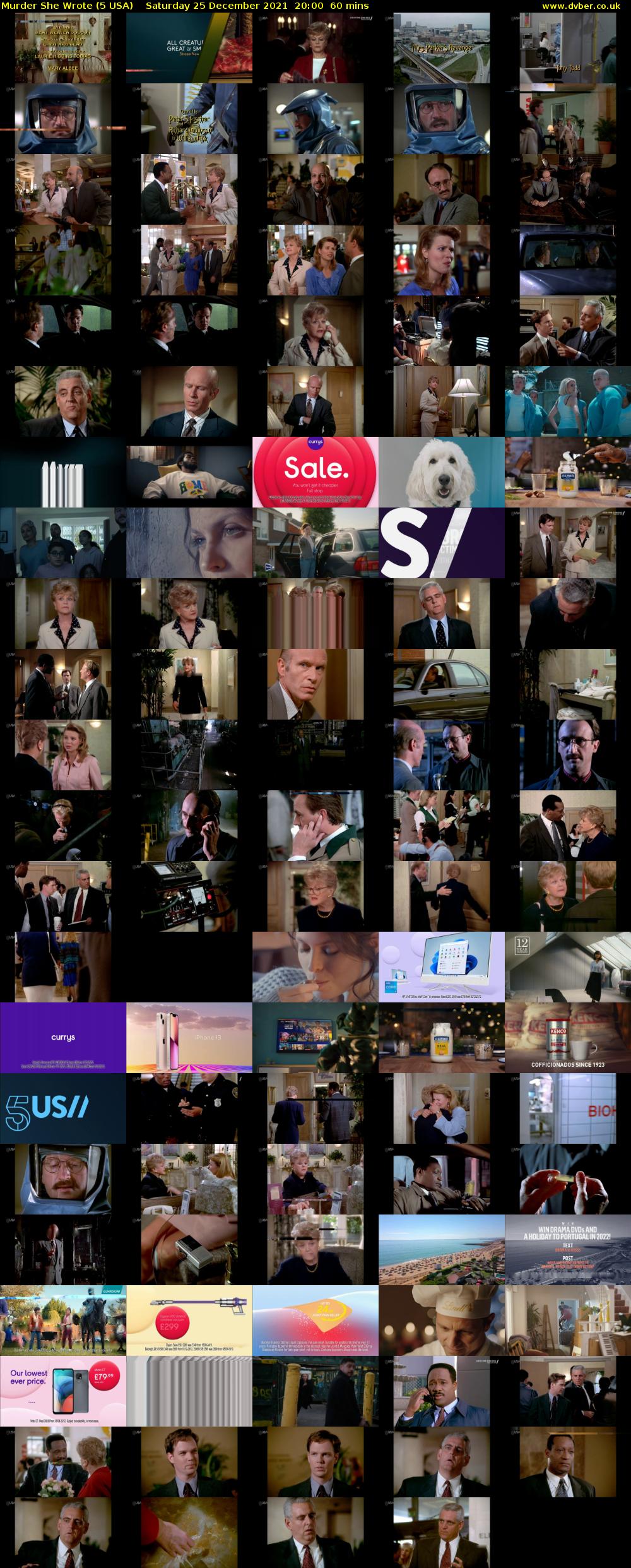 Murder She Wrote (5 USA) Saturday 25 December 2021 20:00 - 21:00