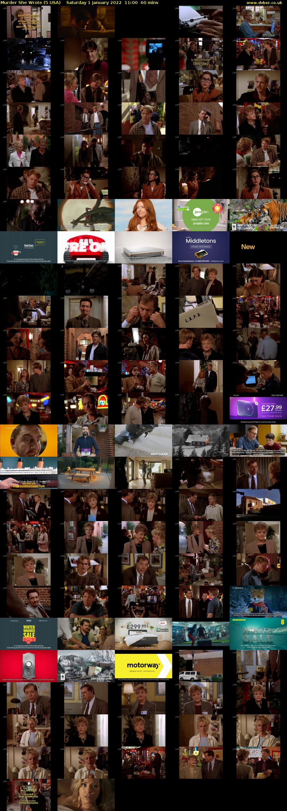 Murder She Wrote (5 USA) Saturday 1 January 2022 11:00 - 12:00