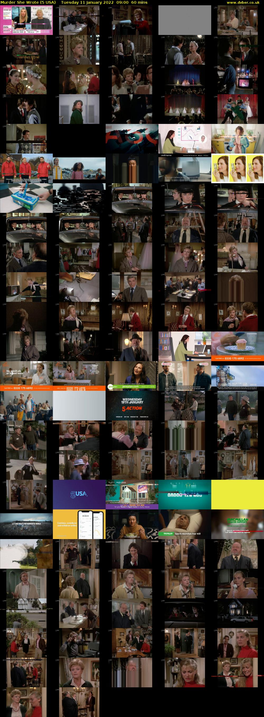 Murder She Wrote (5 USA) Tuesday 11 January 2022 09:00 - 10:00