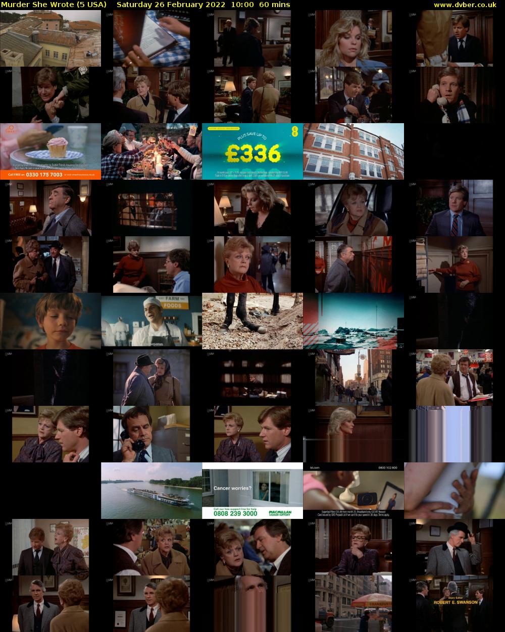 Murder She Wrote (5 USA) Saturday 26 February 2022 10:00 - 11:00