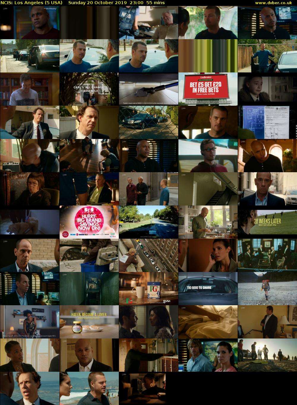NCIS: Los Angeles (5 USA) Sunday 20 October 2019 23:00 - 23:55