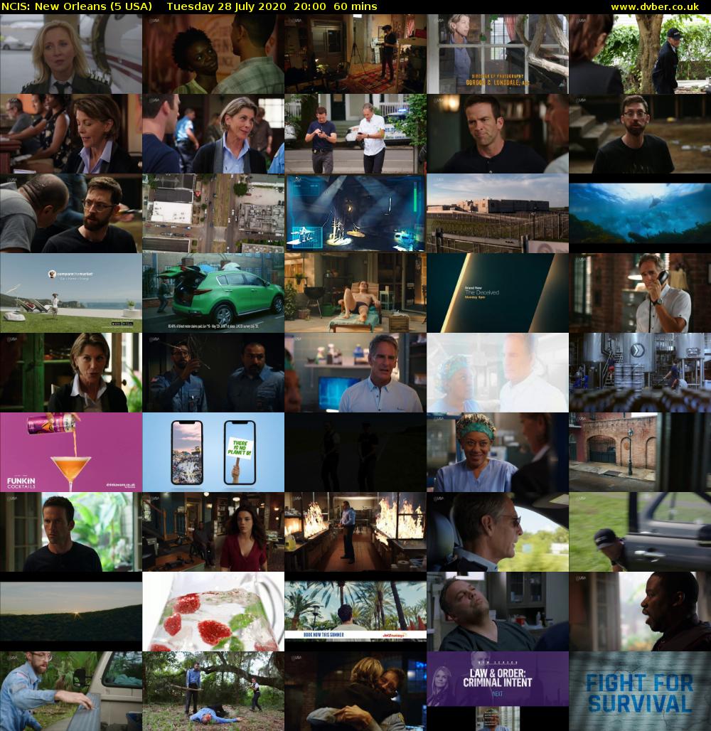 NCIS: New Orleans (5 USA) Tuesday 28 July 2020 20:00 - 21:00
