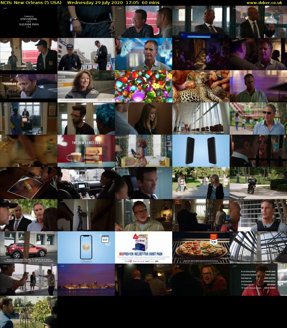 NCIS: New Orleans (5 USA) Wednesday 29 July 2020 17:05 - 18:05