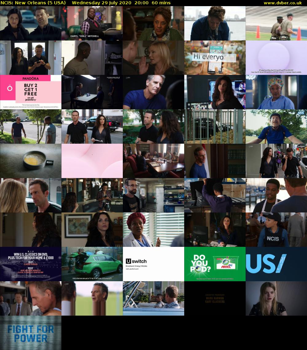 NCIS: New Orleans (5 USA) Wednesday 29 July 2020 20:00 - 21:00