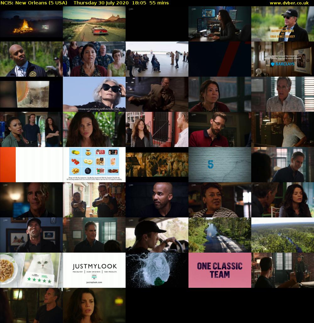 NCIS: New Orleans (5 USA) Thursday 30 July 2020 18:05 - 19:00