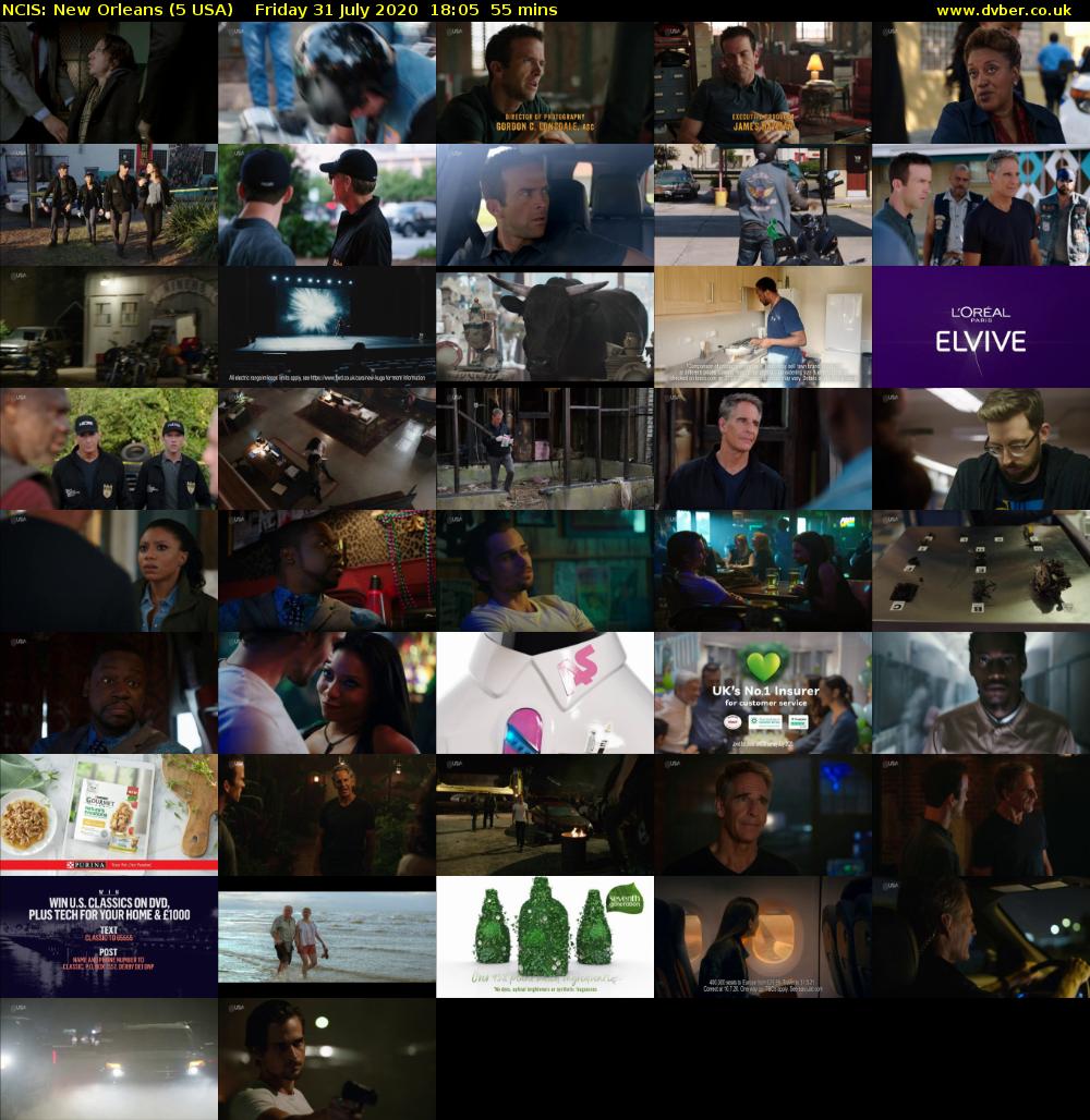 NCIS: New Orleans (5 USA) Friday 31 July 2020 18:05 - 19:00