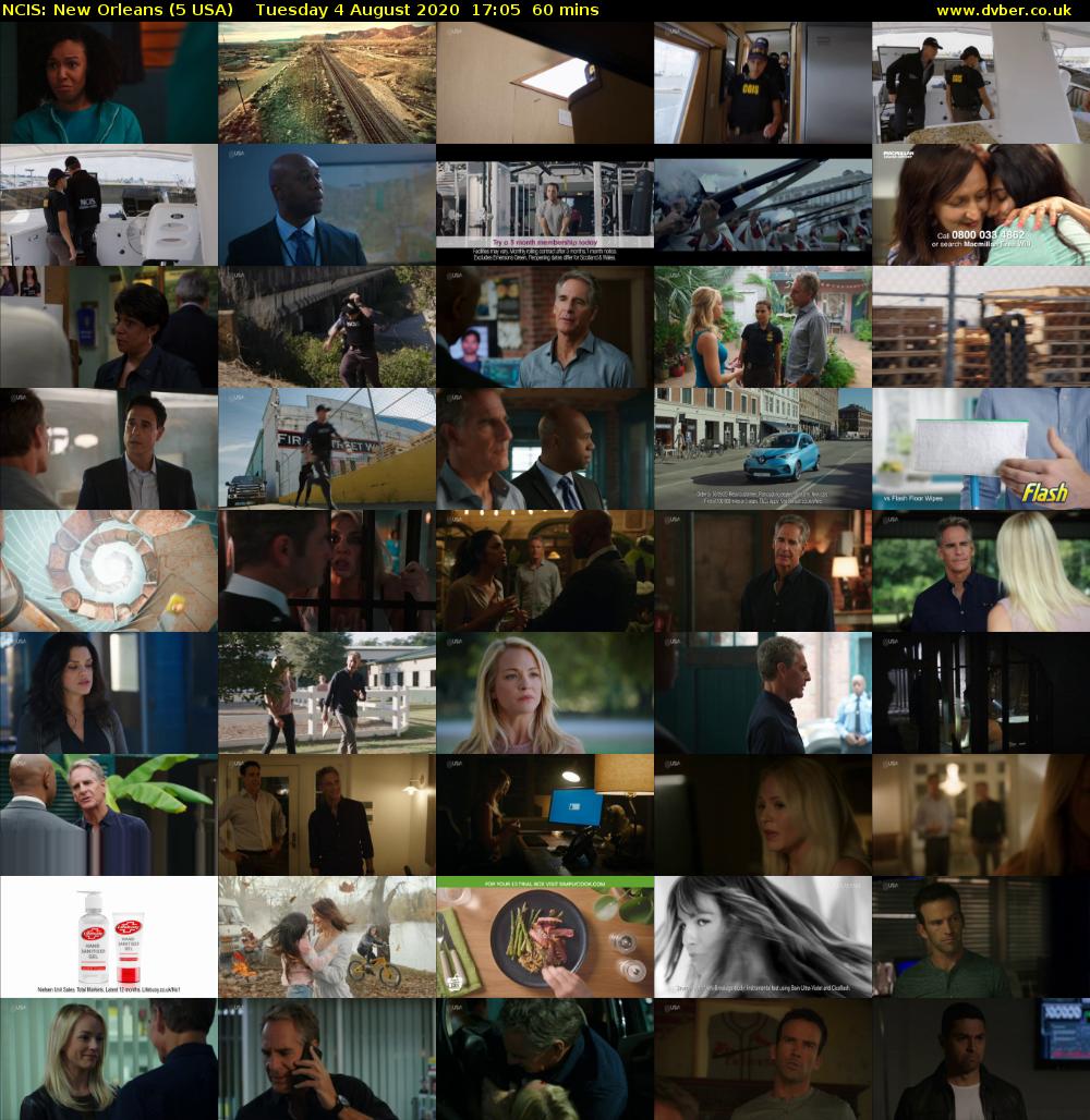NCIS: New Orleans (5 USA) Tuesday 4 August 2020 17:05 - 18:05