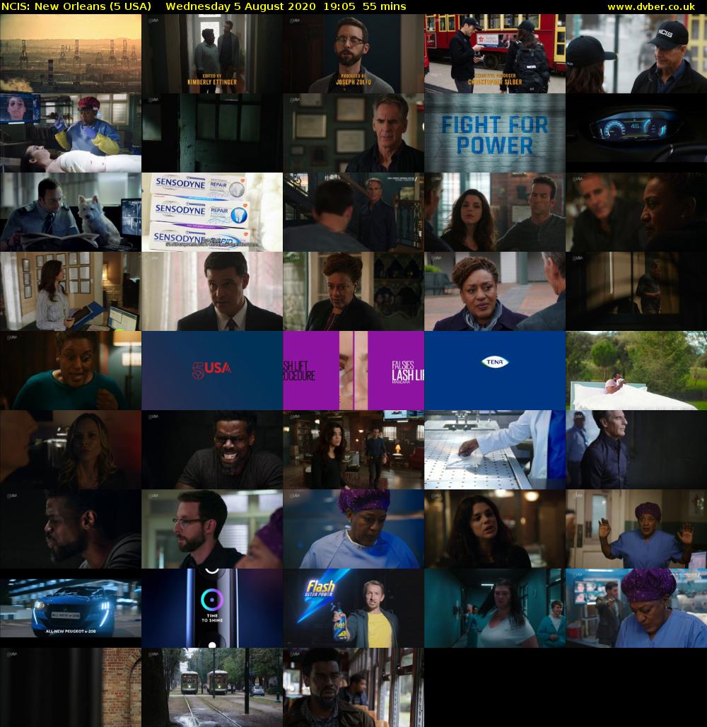 NCIS: New Orleans (5 USA) Wednesday 5 August 2020 19:05 - 20:00