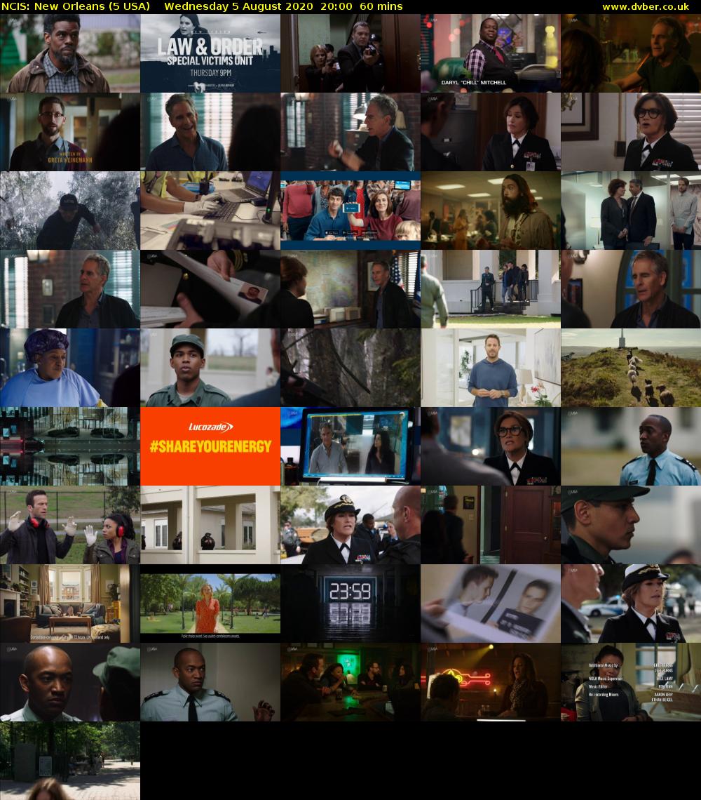 NCIS: New Orleans (5 USA) Wednesday 5 August 2020 20:00 - 21:00