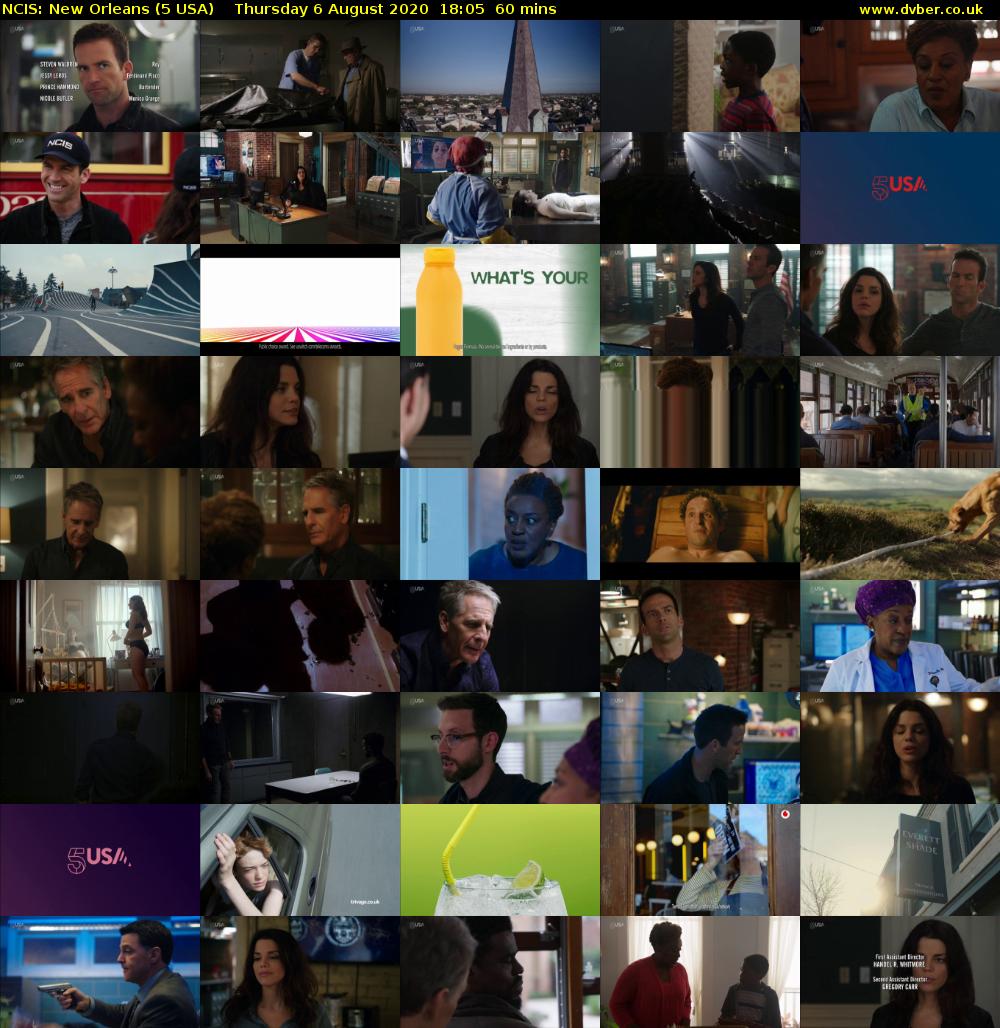 NCIS: New Orleans (5 USA) Thursday 6 August 2020 18:05 - 19:05