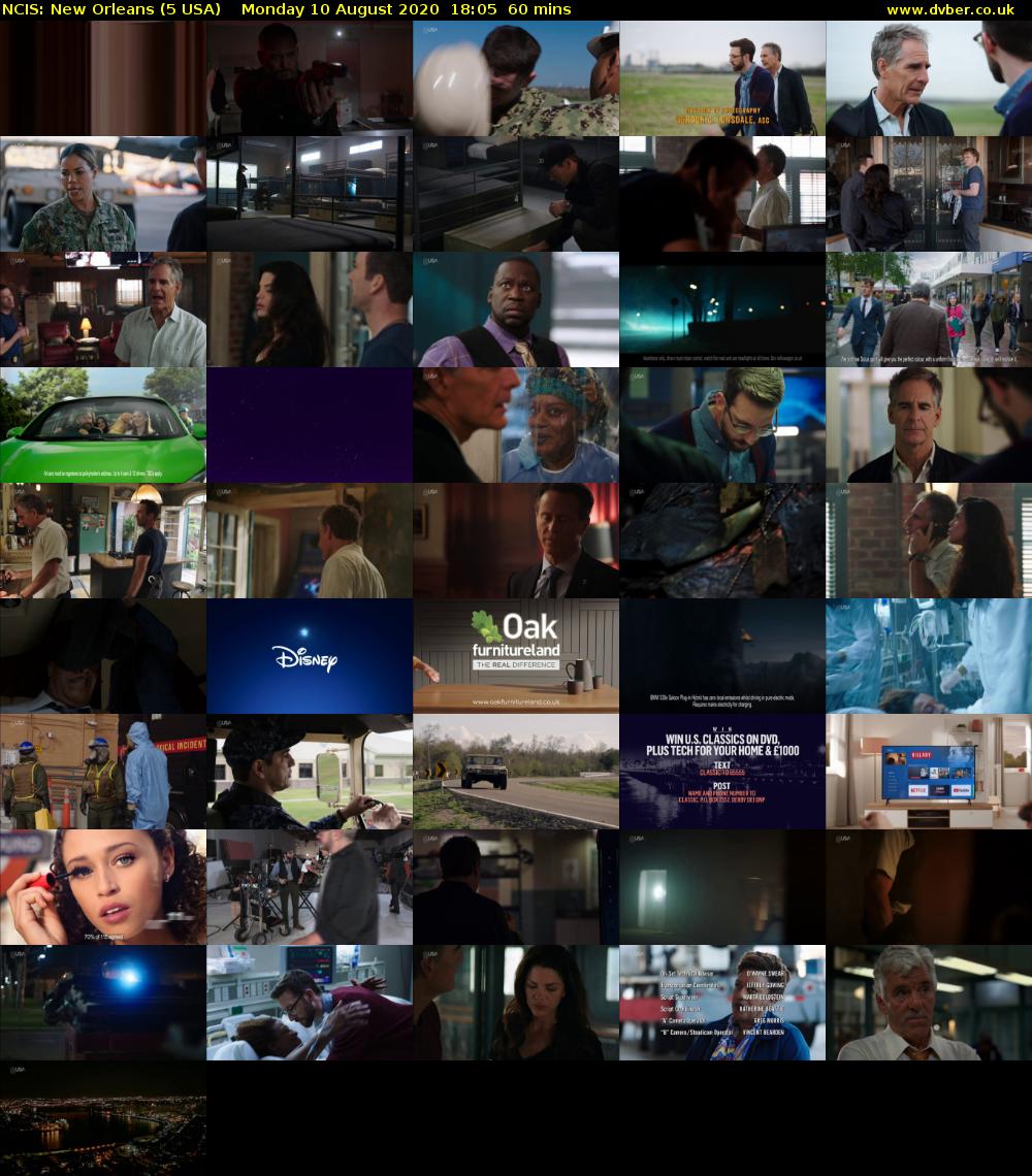 NCIS: New Orleans (5 USA) Monday 10 August 2020 18:05 - 19:05