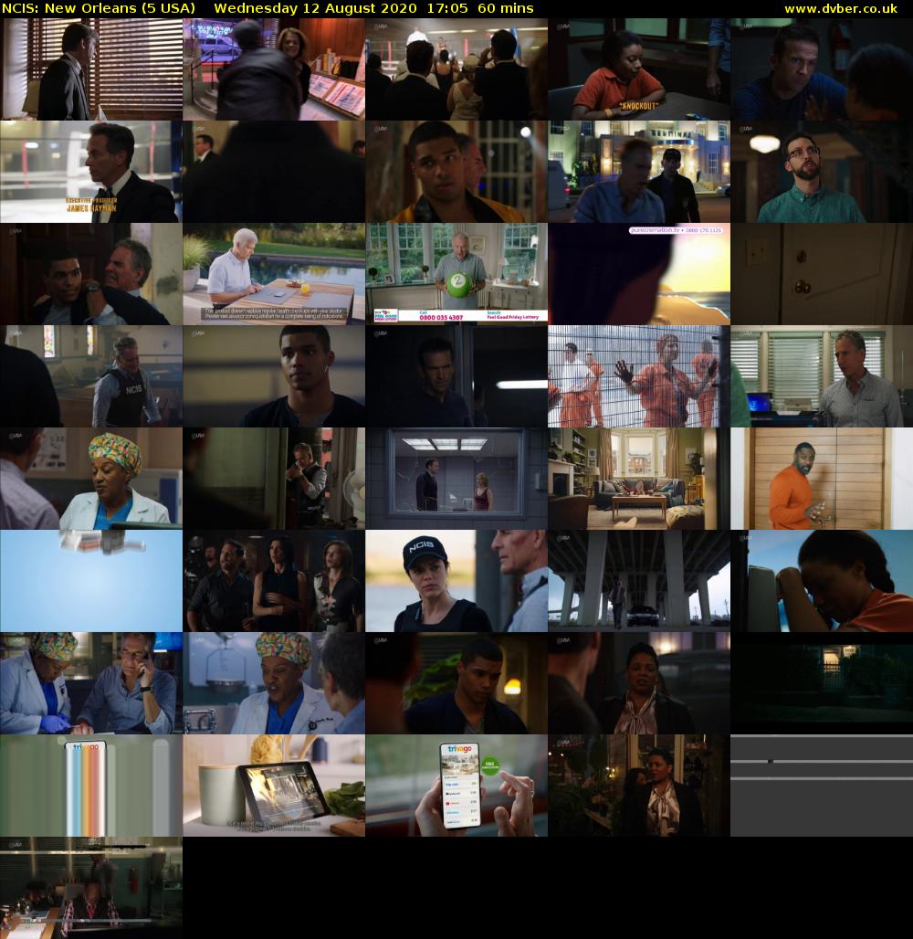 NCIS: New Orleans (5 USA) Wednesday 12 August 2020 17:05 - 18:05