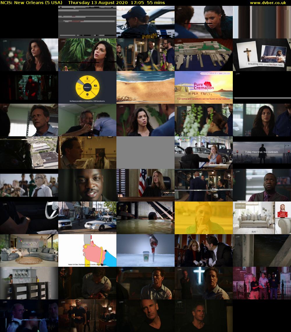 NCIS: New Orleans (5 USA) Thursday 13 August 2020 17:05 - 18:00