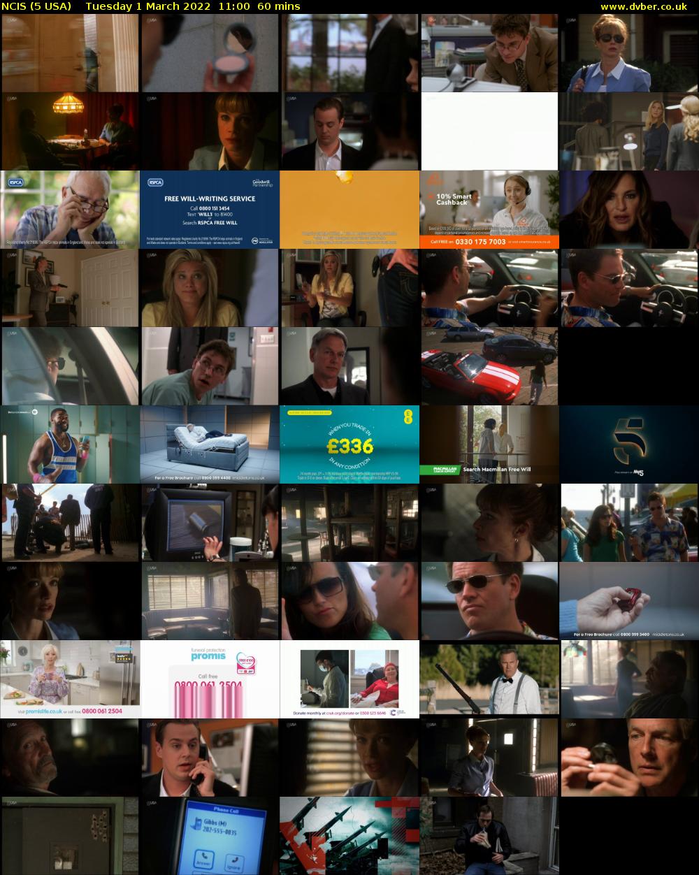 NCIS (5 USA) Tuesday 1 March 2022 11:00 - 12:00