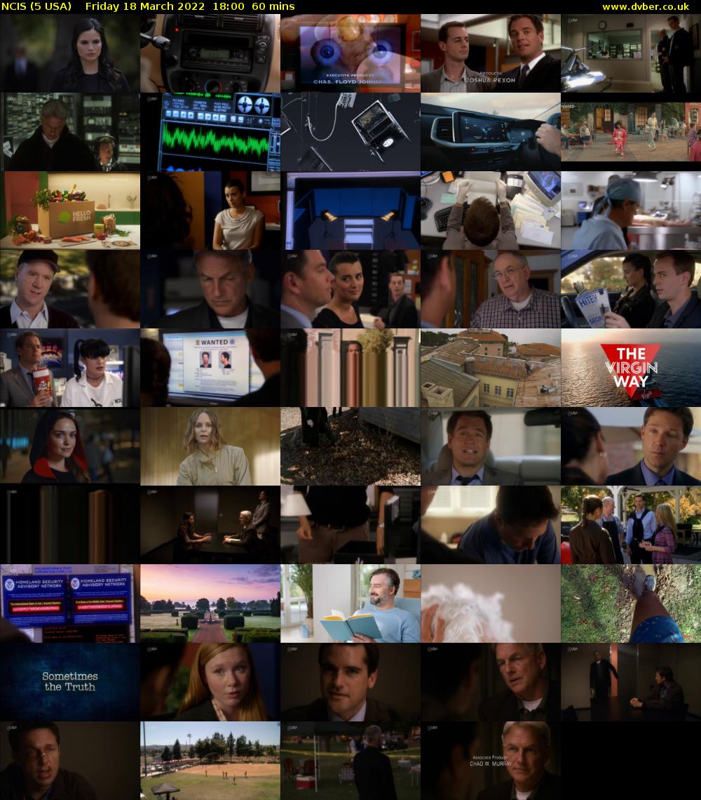 NCIS (5 USA) Friday 18 March 2022 18:00 - 19:00