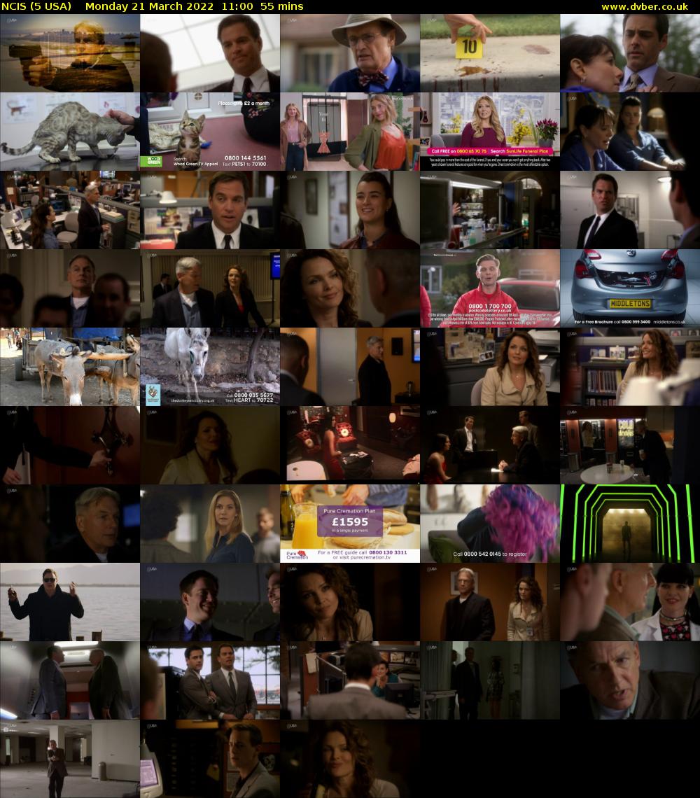 NCIS (5 USA) Monday 21 March 2022 11:00 - 11:55