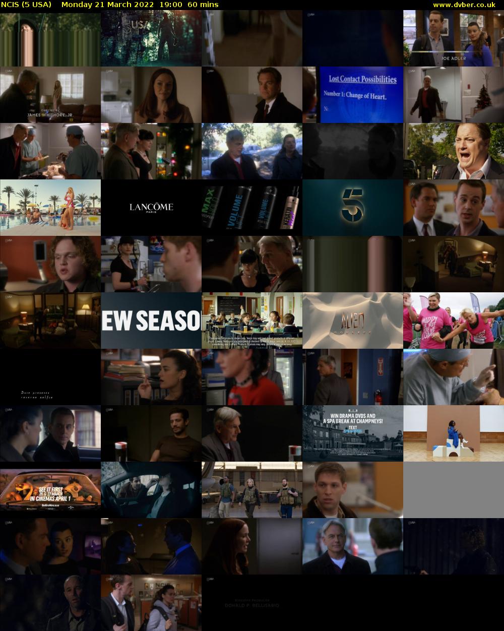 NCIS (5 USA) Monday 21 March 2022 19:00 - 20:00