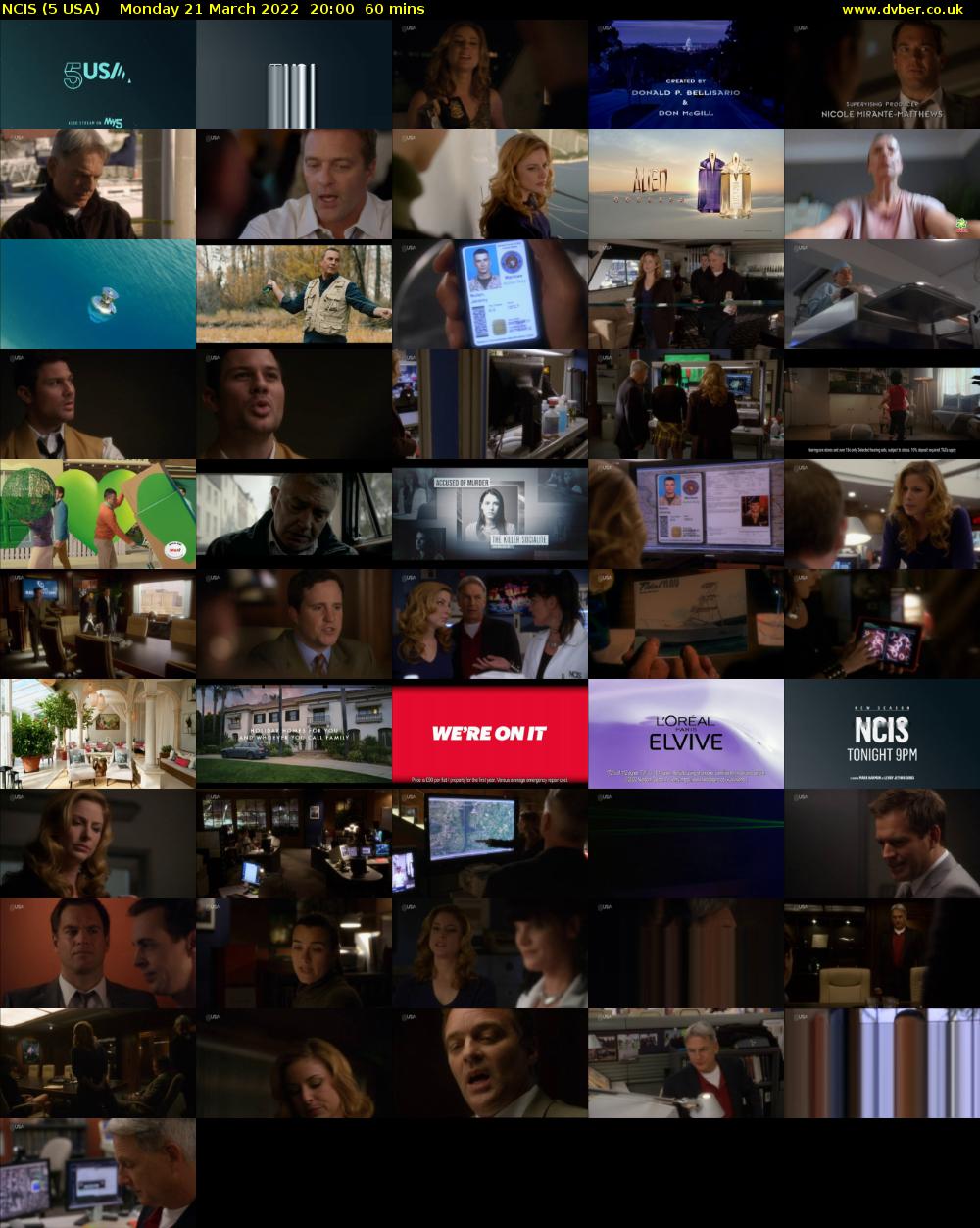 NCIS (5 USA) Monday 21 March 2022 20:00 - 21:00