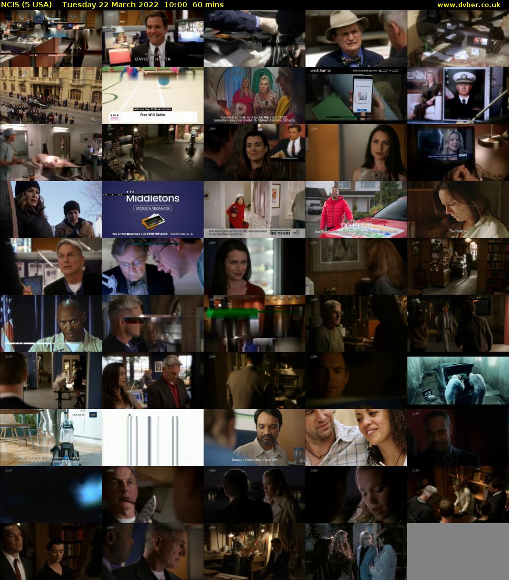 NCIS (5 USA) Tuesday 22 March 2022 10:00 - 11:00