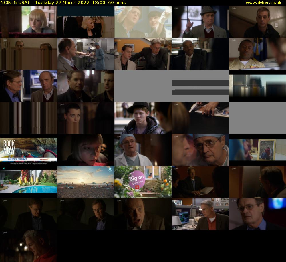 NCIS (5 USA) Tuesday 22 March 2022 18:00 - 19:00