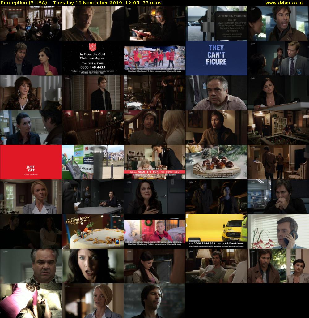 Perception (5 USA) Tuesday 19 November 2019 12:05 - 13:00
