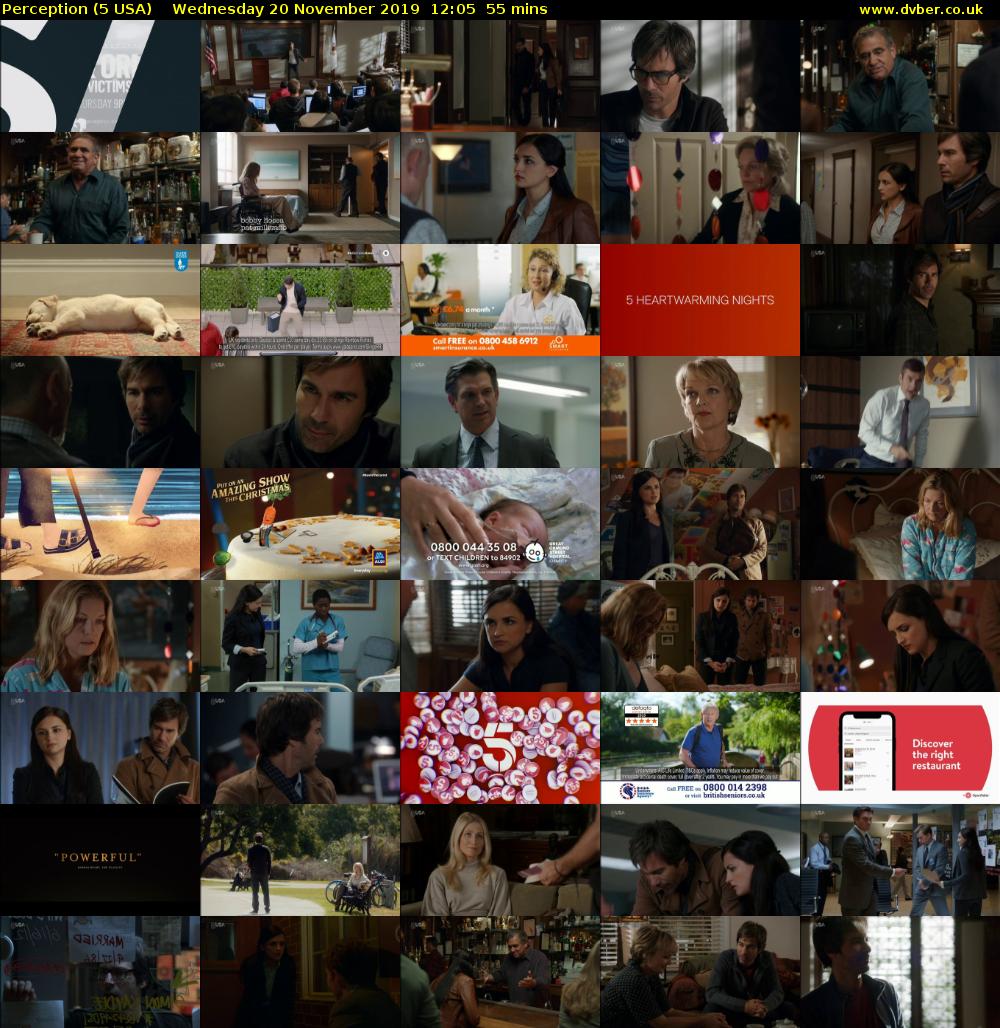 Perception (5 USA) Wednesday 20 November 2019 12:05 - 13:00