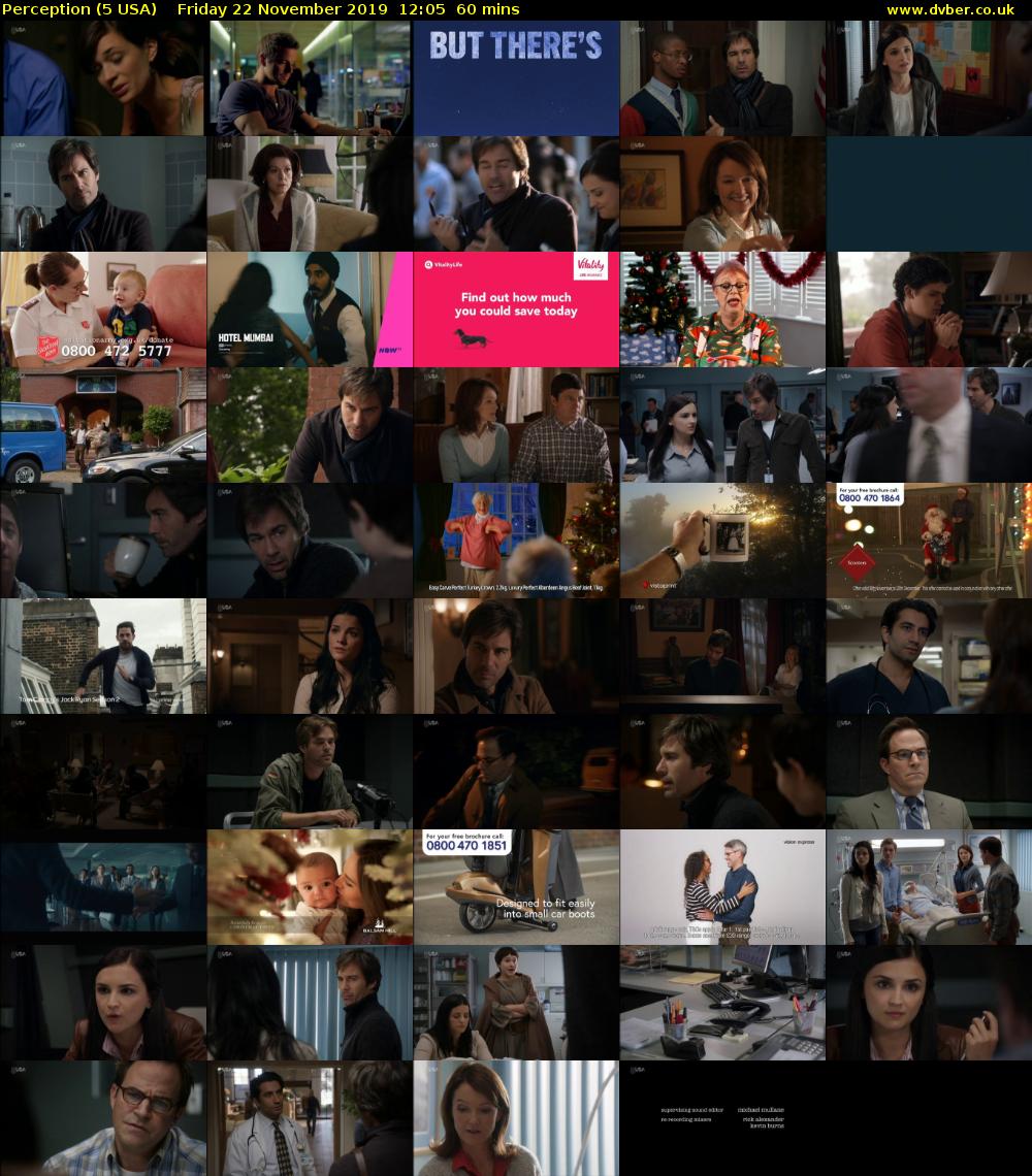 Perception (5 USA) Friday 22 November 2019 12:05 - 13:05