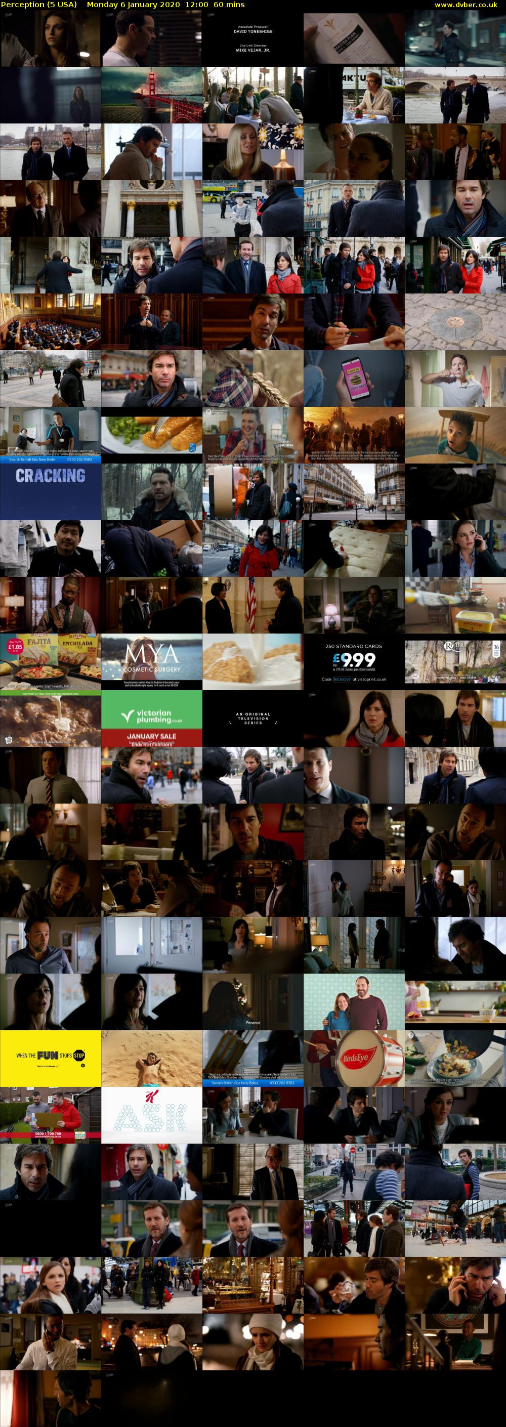 Perception (5 USA) Monday 6 January 2020 12:00 - 13:00