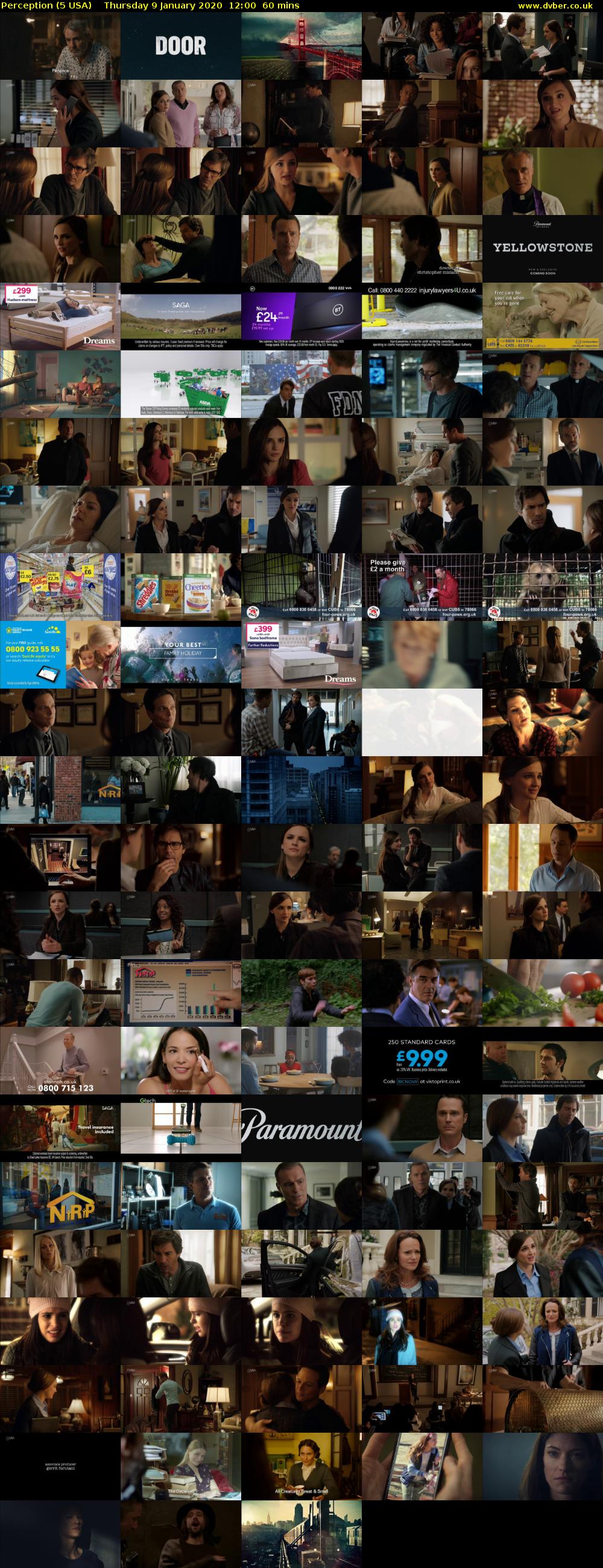Perception (5 USA) Thursday 9 January 2020 12:00 - 13:00