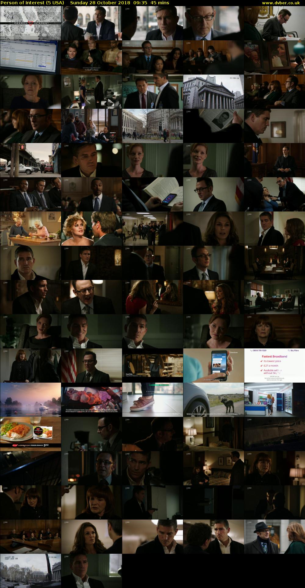 Person of Interest (5 USA) Sunday 28 October 2018 09:35 - 10:20