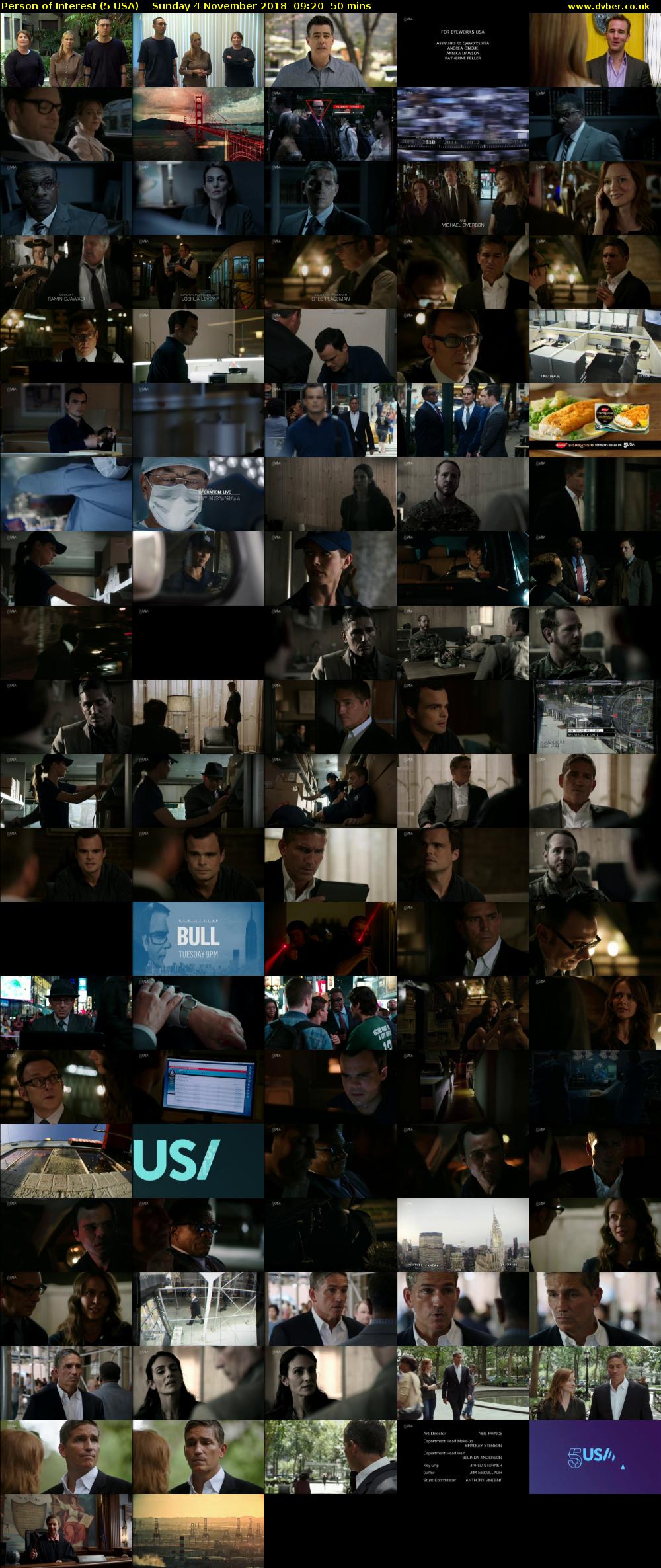 Person of Interest (5 USA) Sunday 4 November 2018 09:20 - 10:10