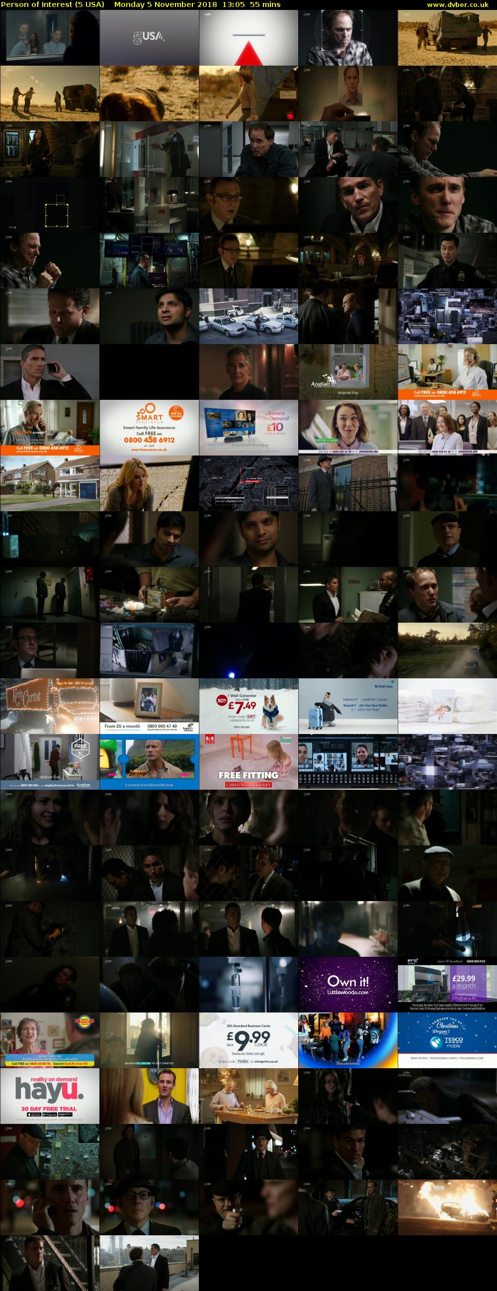 Person of Interest (5 USA) Monday 5 November 2018 13:05 - 14:00