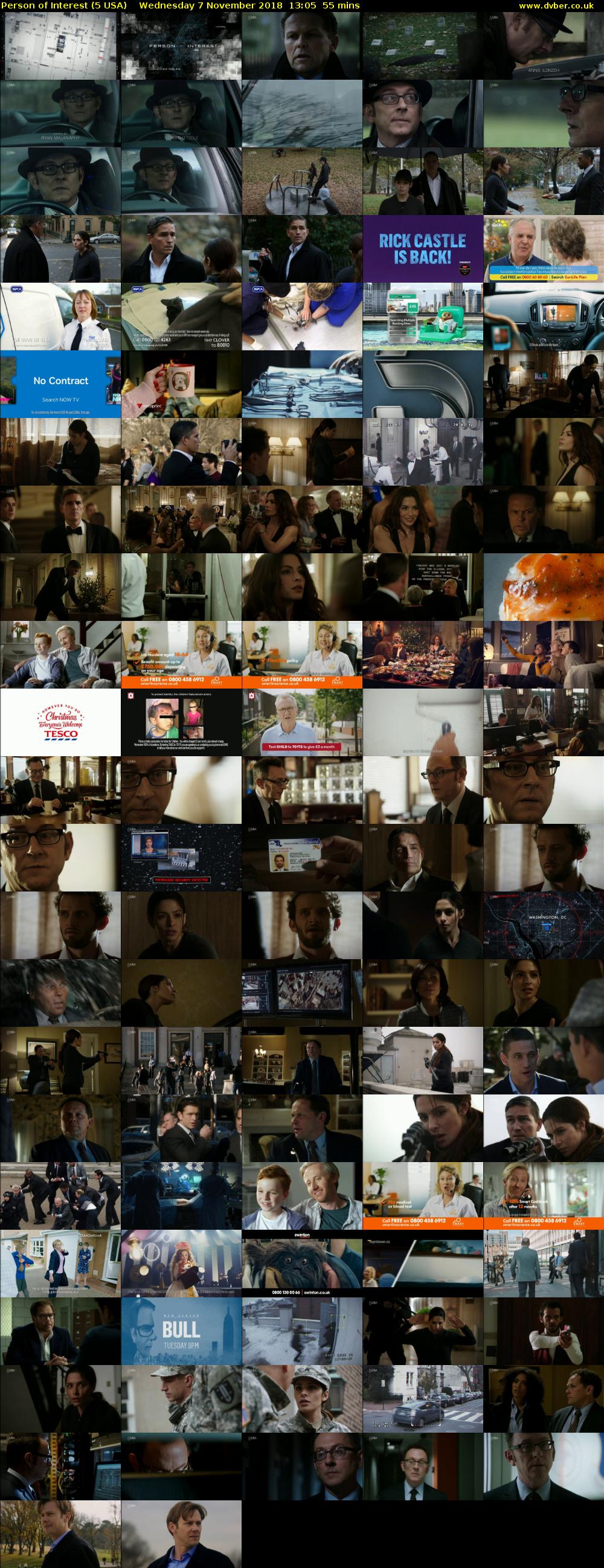 Person of Interest (5 USA) Wednesday 7 November 2018 13:05 - 14:00