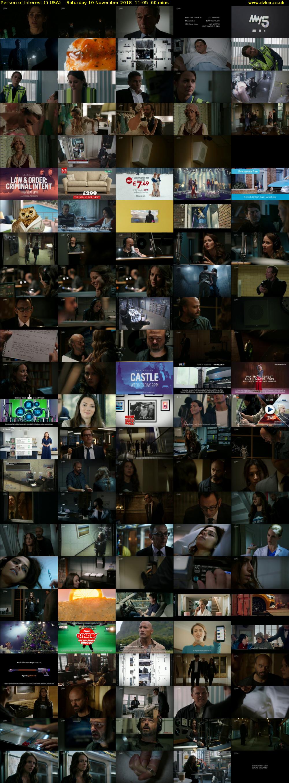 Person of Interest (5 USA) Saturday 10 November 2018 11:05 - 12:05