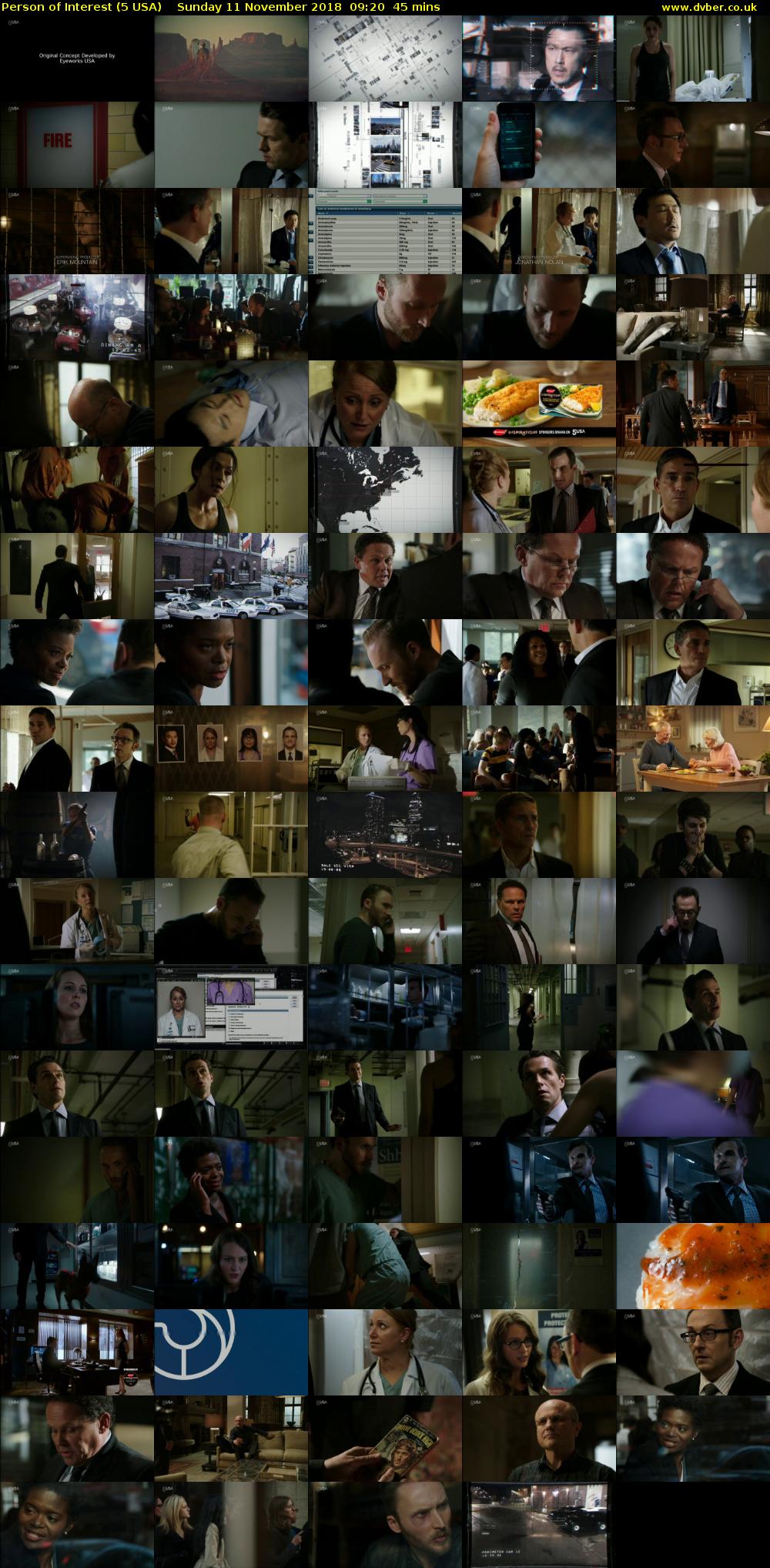 Person of Interest (5 USA) Sunday 11 November 2018 09:20 - 10:05