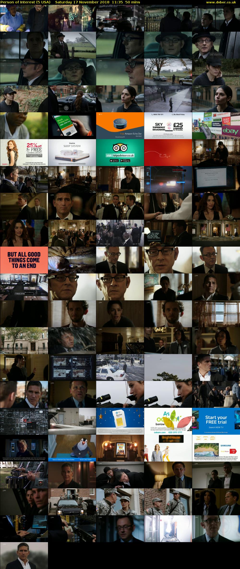 Person of Interest (5 USA) Saturday 17 November 2018 11:35 - 12:25
