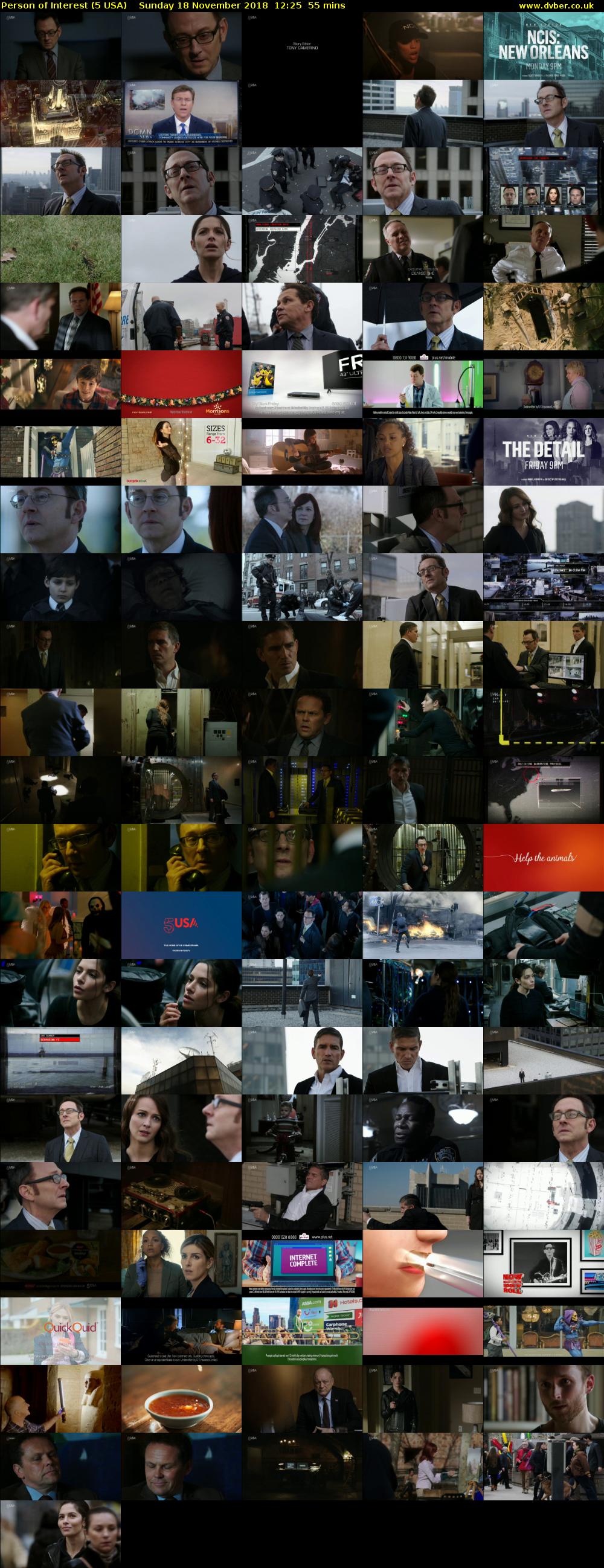 Person of Interest (5 USA) Sunday 18 November 2018 12:25 - 13:20