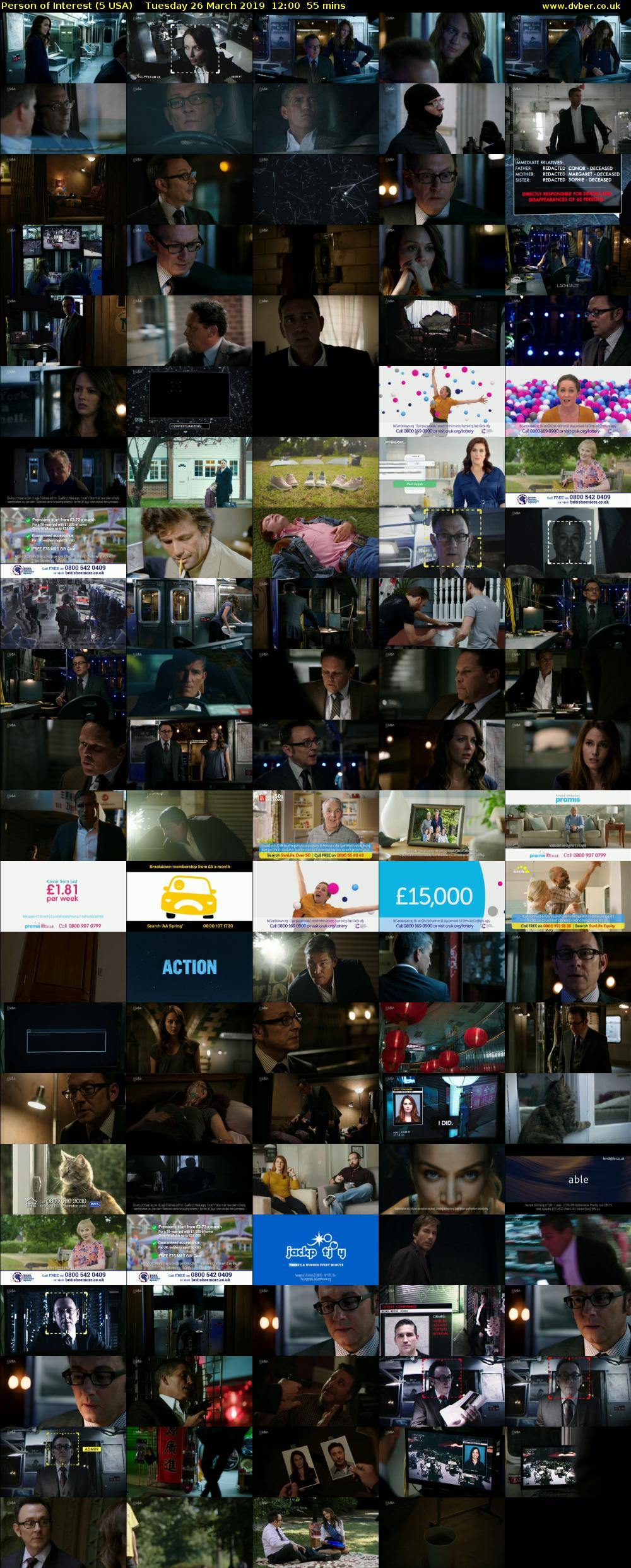 Person of Interest (5 USA) Tuesday 26 March 2019 12:00 - 12:55