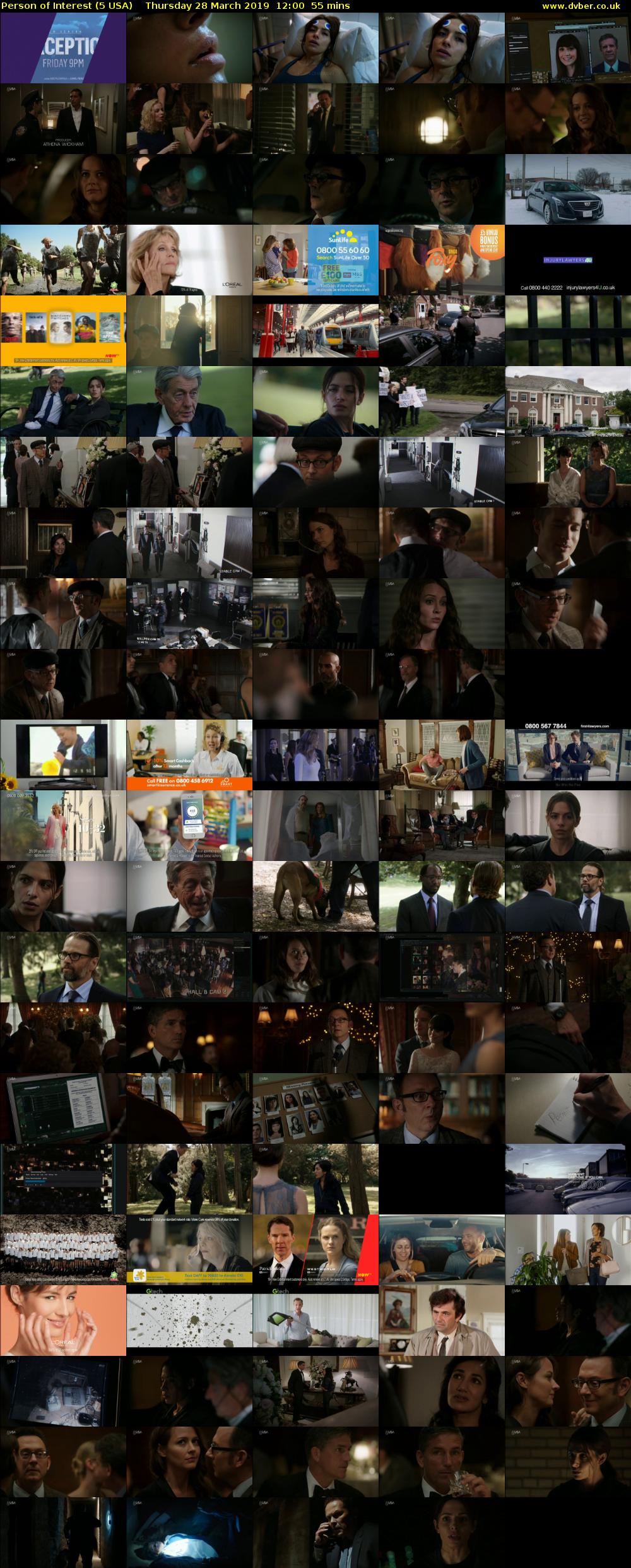 Person of Interest (5 USA) Thursday 28 March 2019 12:00 - 12:55