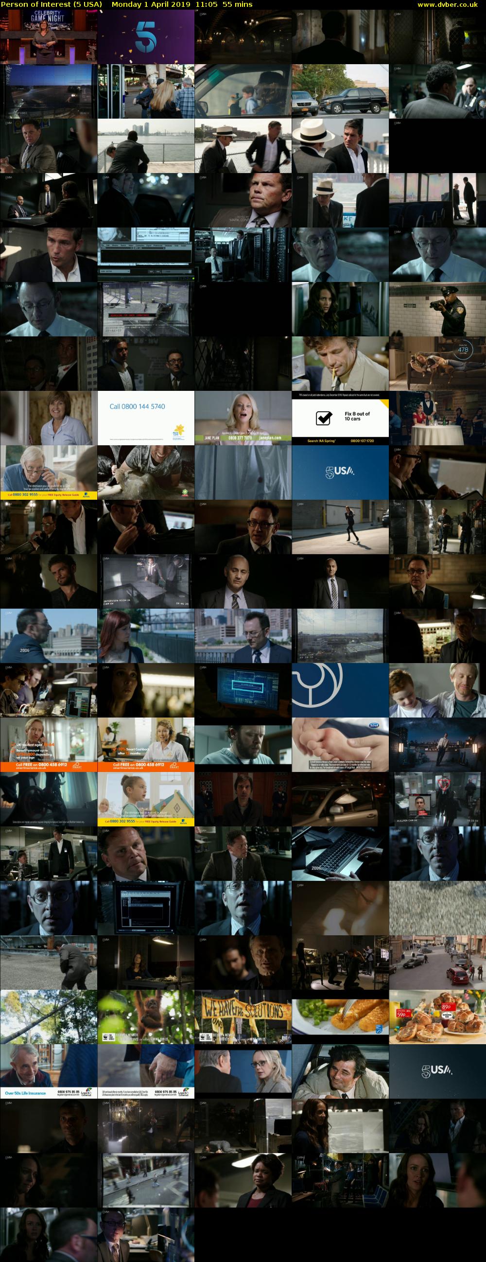 Person of Interest (5 USA) Monday 1 April 2019 11:05 - 12:00